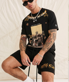 Bộ áo thun và quần short FesFas in hình họa tiết
