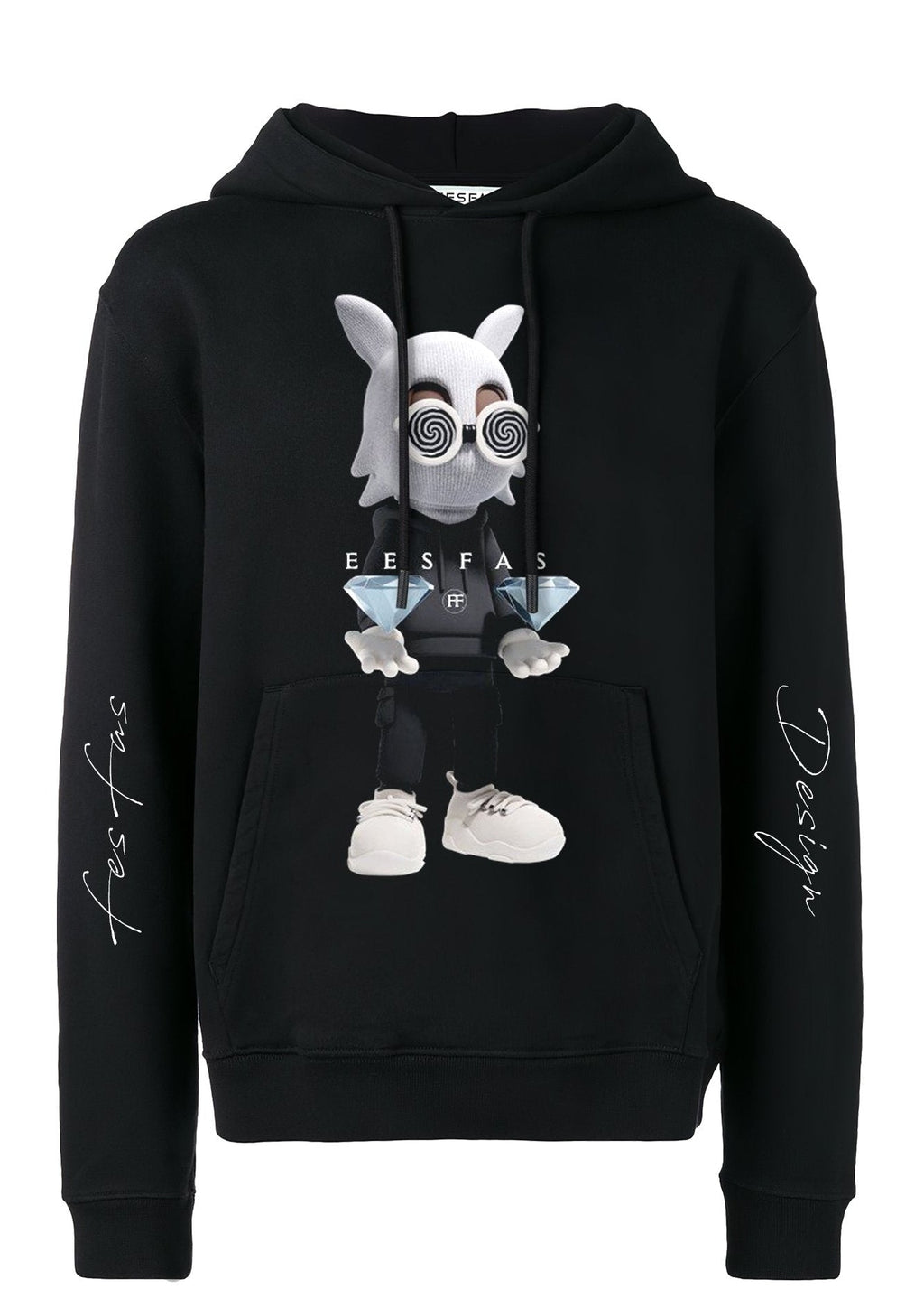 Áo hoodie FesFas in hình gấu kim cương