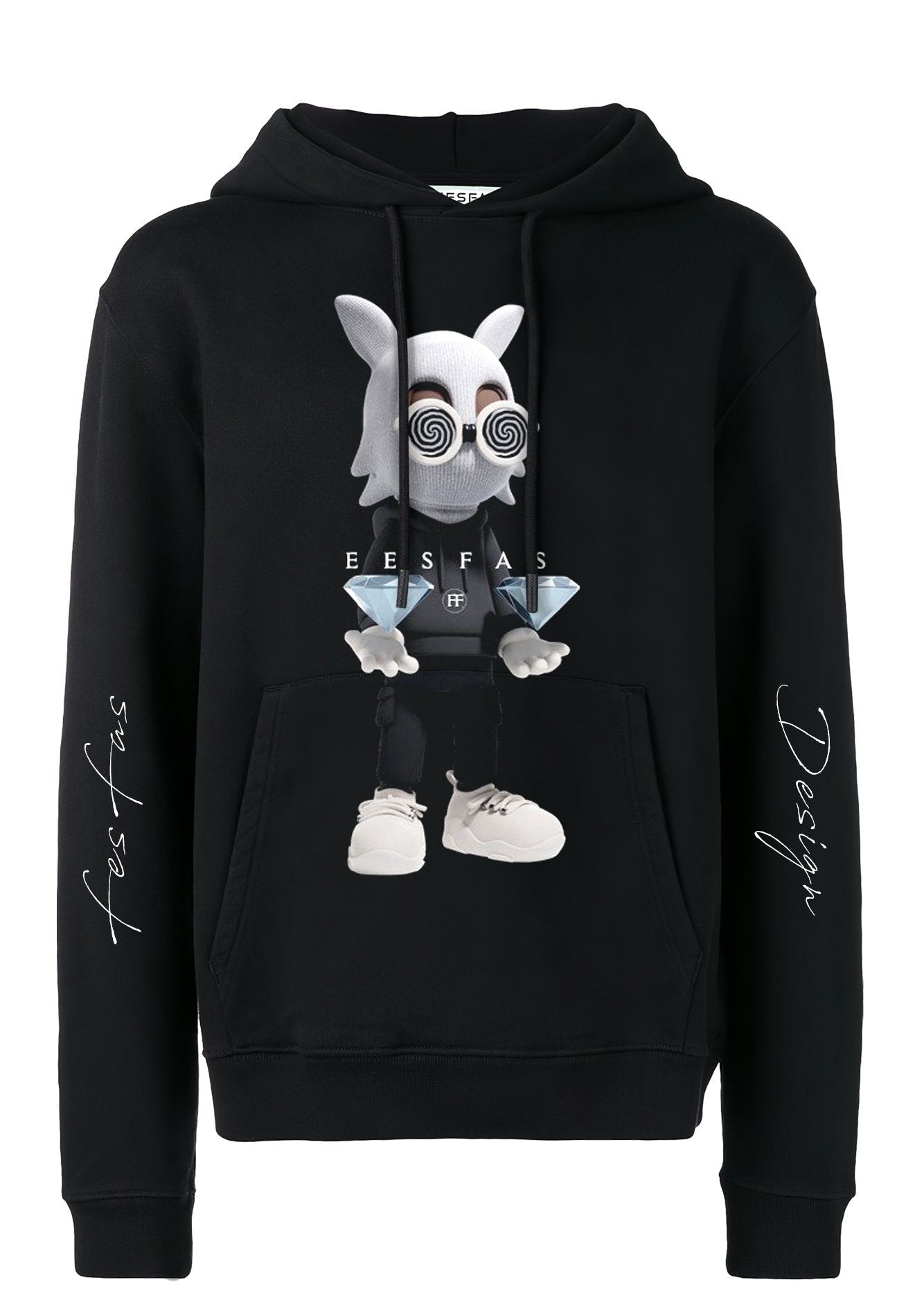 Áo hoodie FesFas in hình gấu kim cương