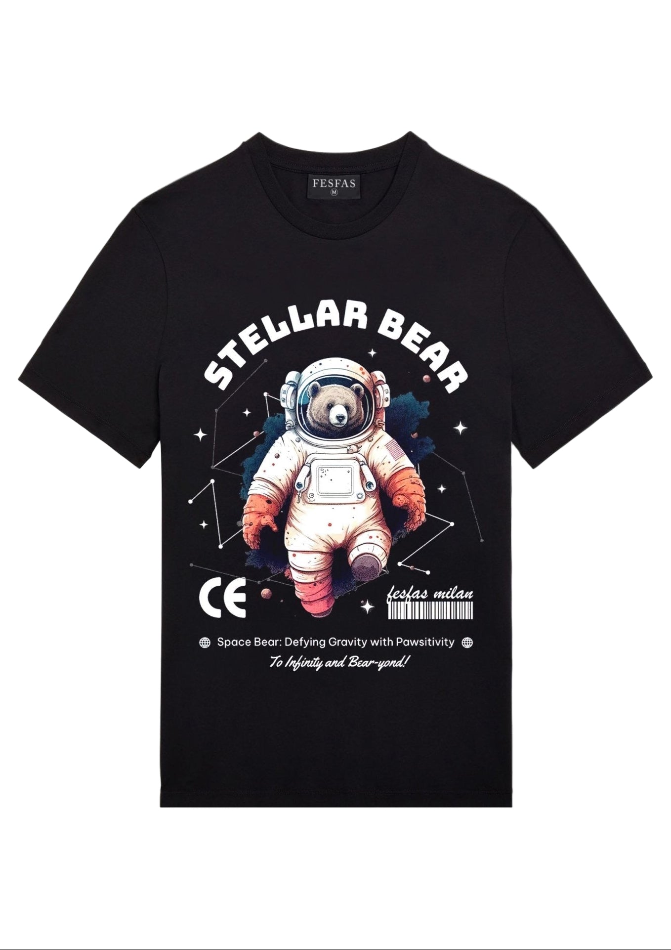 FesFas Bear-print | Áo Thun | Nam | Màu Đen