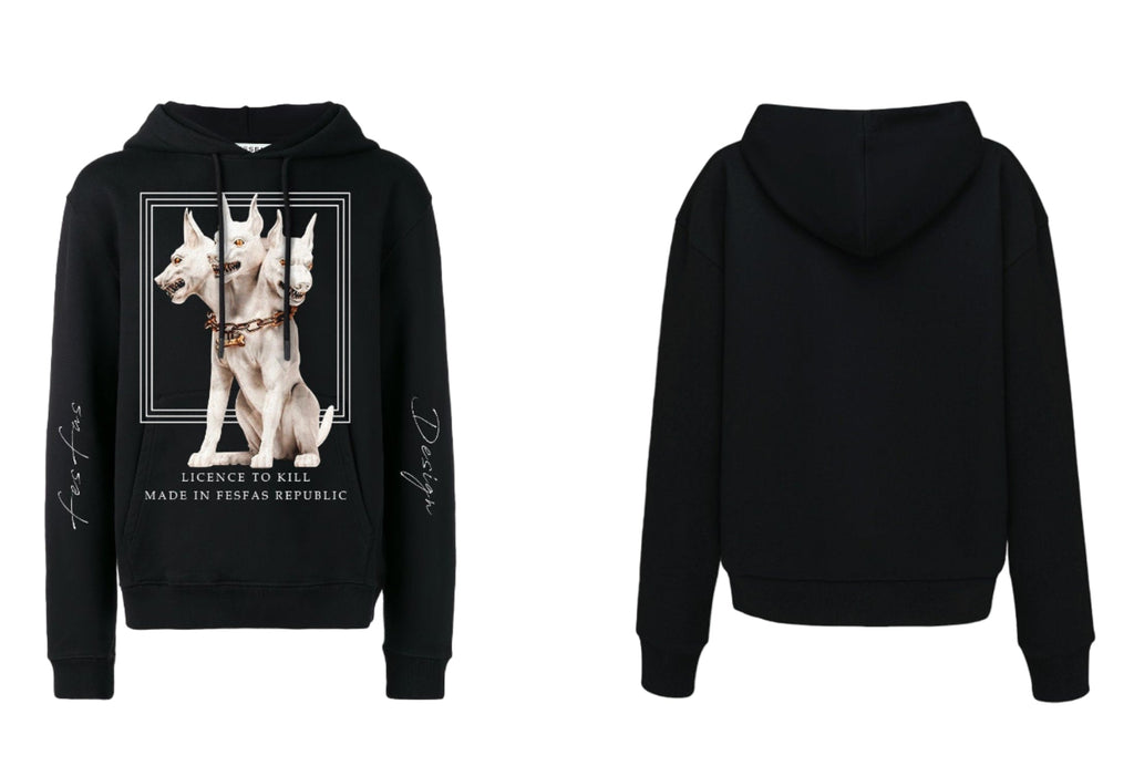 Áo hoodie FesFas in hình headed chó