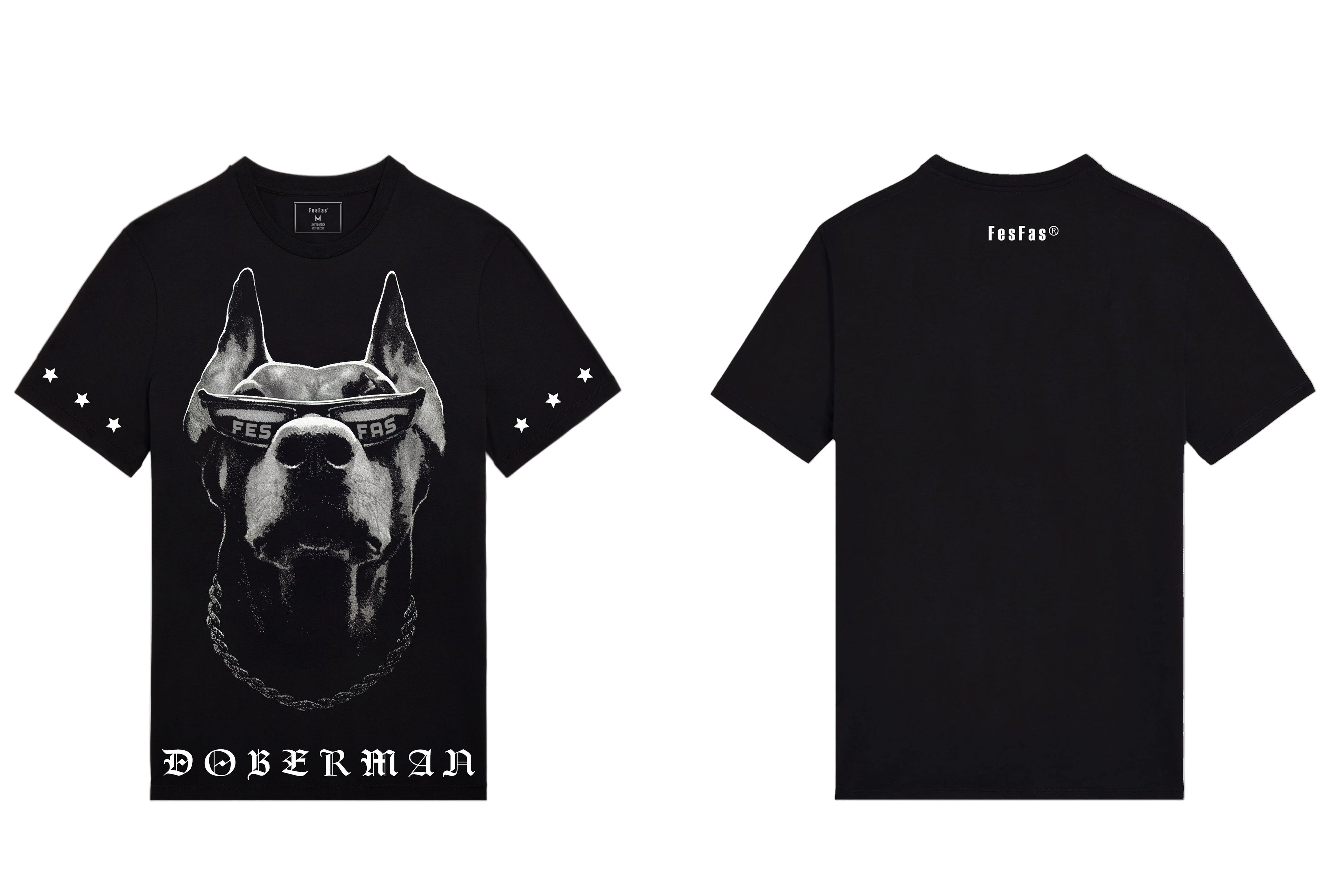 Áo thun FesFas in hình chó Doberman