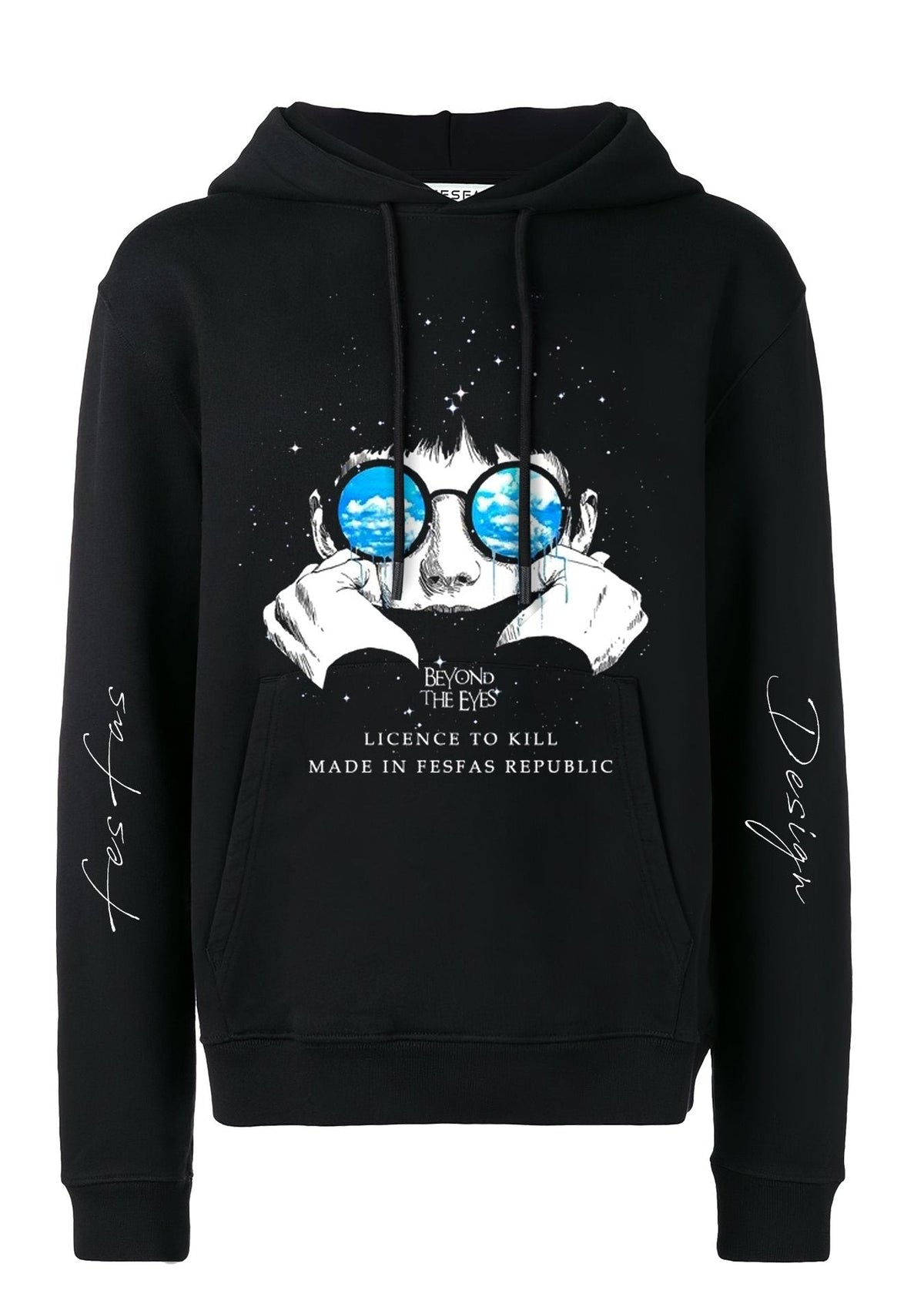 Áo Hoodie FesFas Họa Tiết Những Con Mắt | Đen | Unisex