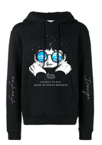 Áo hoodie FesFas in hình đôi mắt | Đen | Unisex