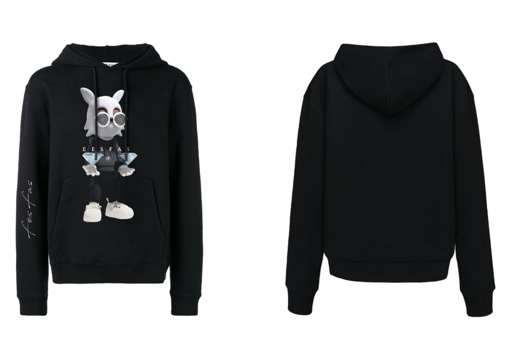Áo hoodie FesFas in hình gấu kim cương