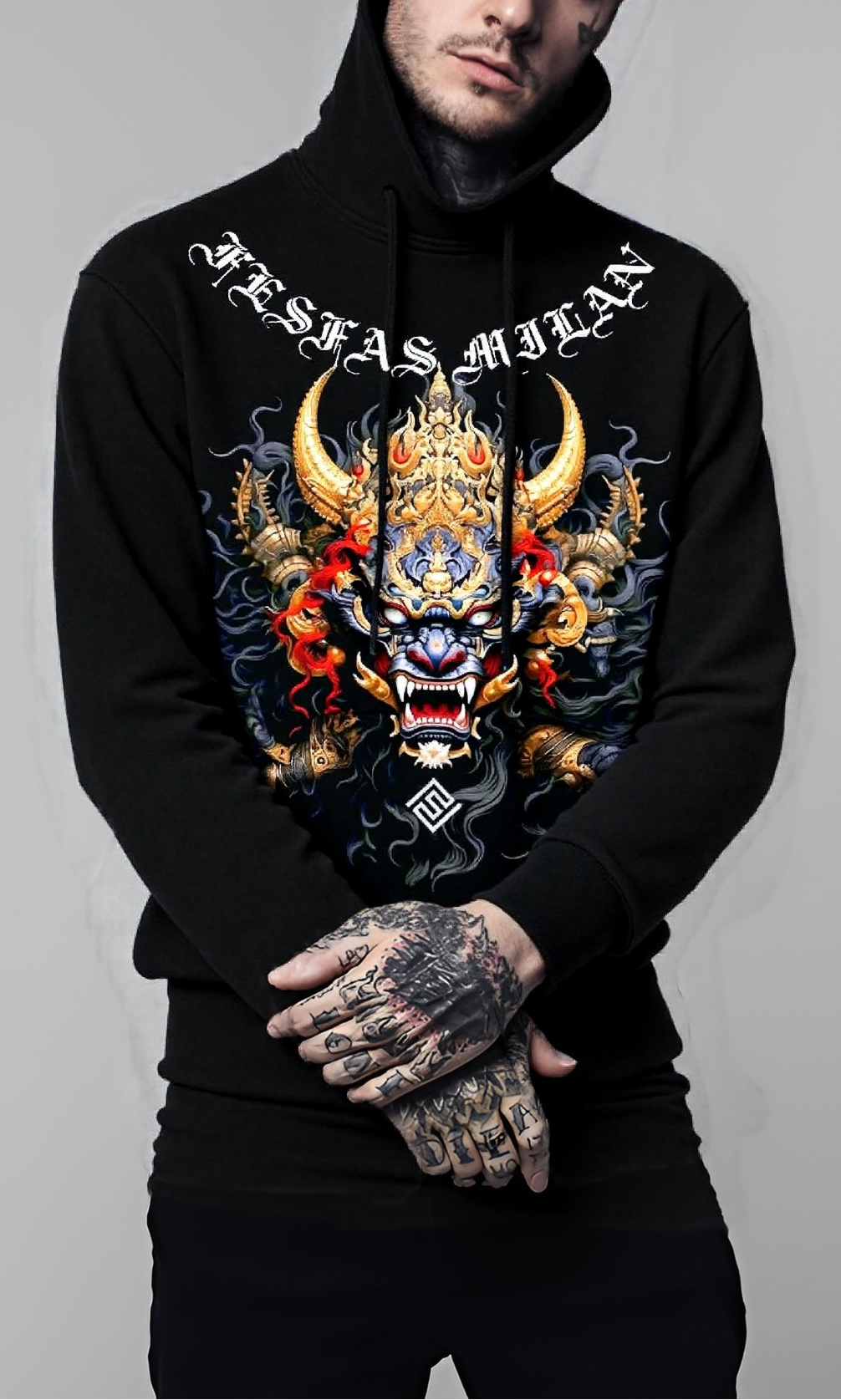 Bộ hoodie FesFas in hình hình xăm