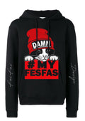 Áo hoodie FesFas in hình mèo đội mũ đỏ