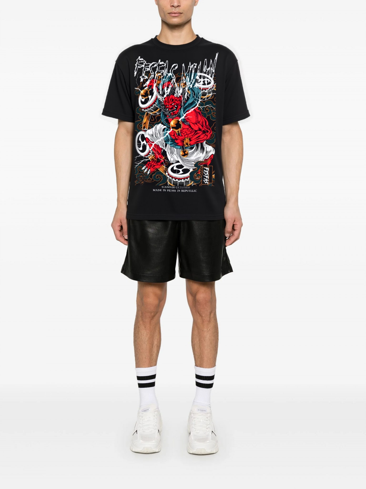 FesFas thunder god-print | Áo Thun | Nam | Màu Đen