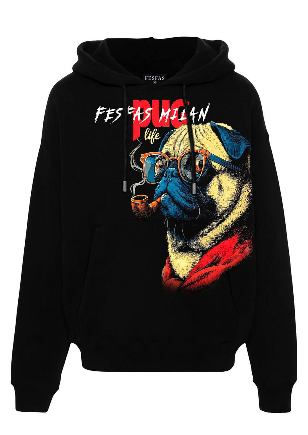 Áo hoodie FesFas in hình chó Pug