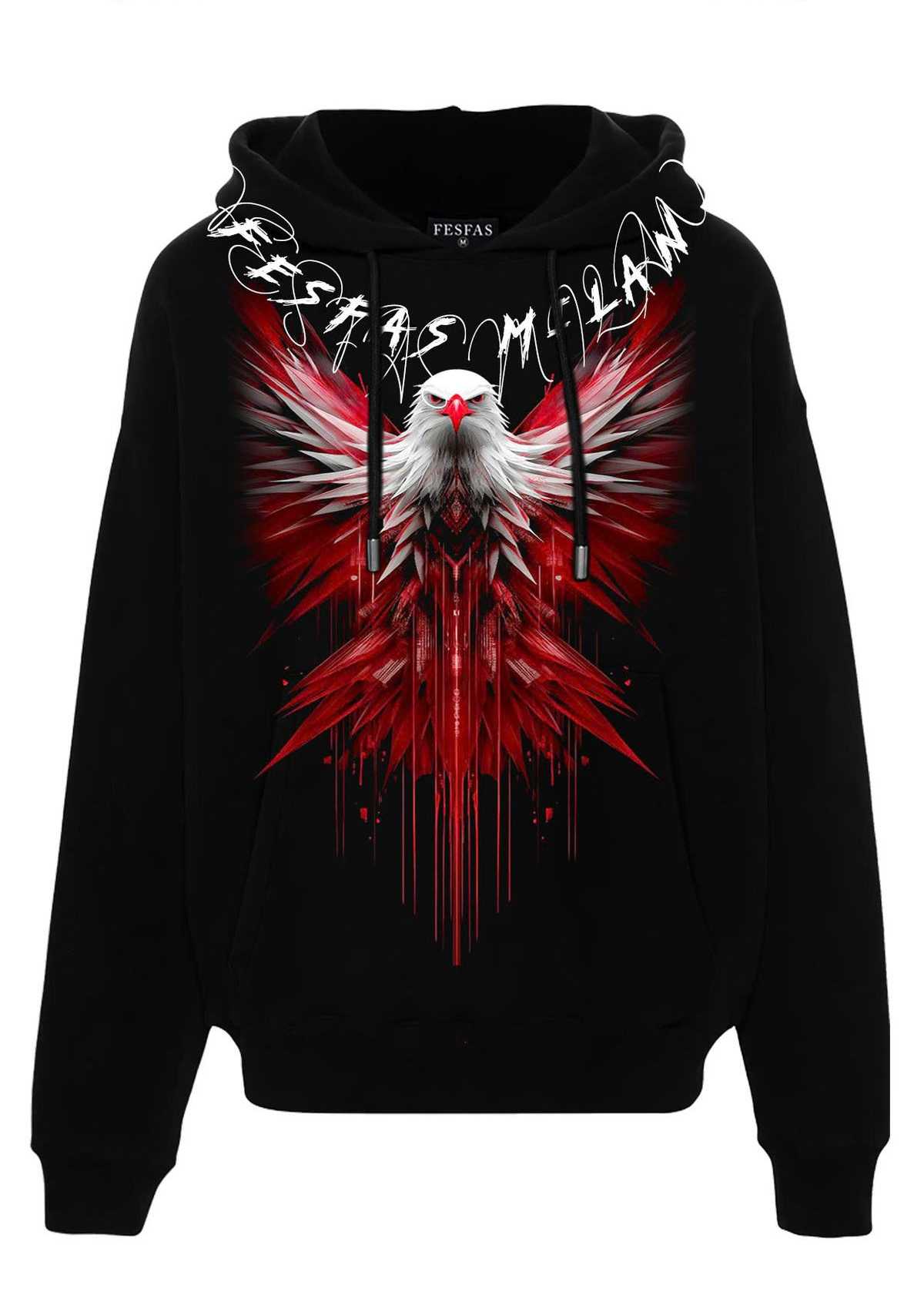 Áo hoodie FesFas in hình đỏ đại bàng