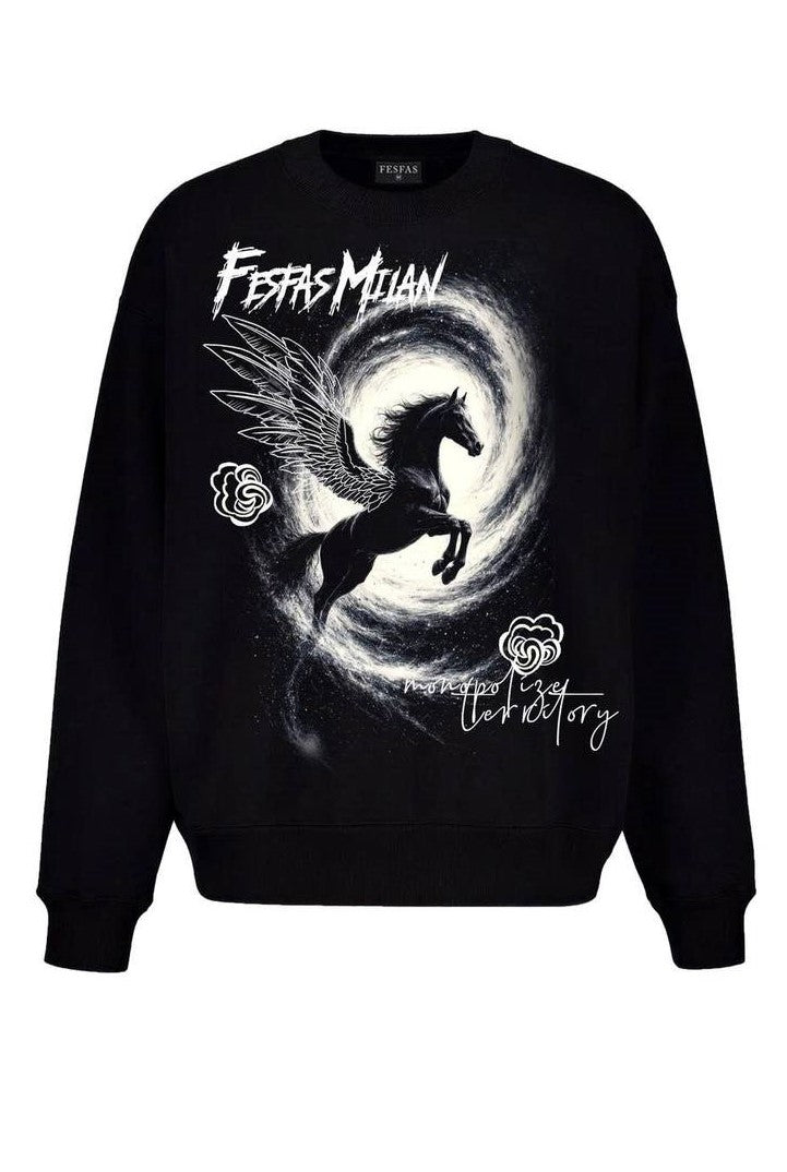 FesFas horse-print Sweatshirt | Black | Men