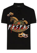 FesFas horse-print | Áo Polo | Nam | Màu Đen
