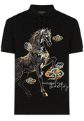 FesFas horse-print | Áo Polo | Nam | Màu Đen