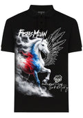 FesFas horse-print | Áo Polo | Nam | Màu Đen