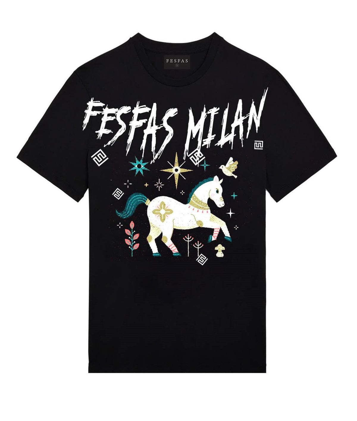 FesFas horse-print | Áo Thun | Nam | Màu Đen