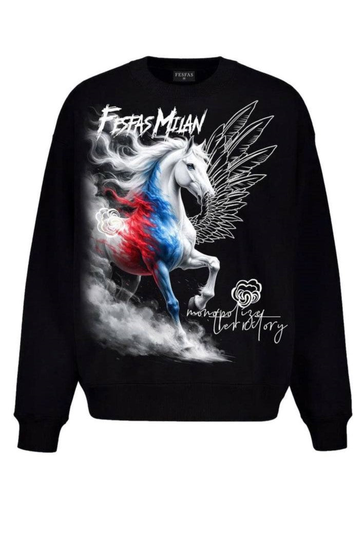 FesFas horse-print Sweatshirt | Black | Men