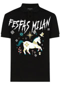 FesFas horse-print | Áo Polo | Nam | Màu Đen
