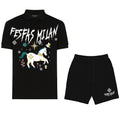 FesFas horse-print | Bộ Polo | Nam | Màu Đen