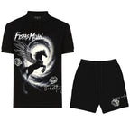 FesFas horse-print | Bộ Polo | Nam | Màu Đen
