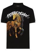 FesFas horse-print | Áo Polo | Nam | Màu Đen