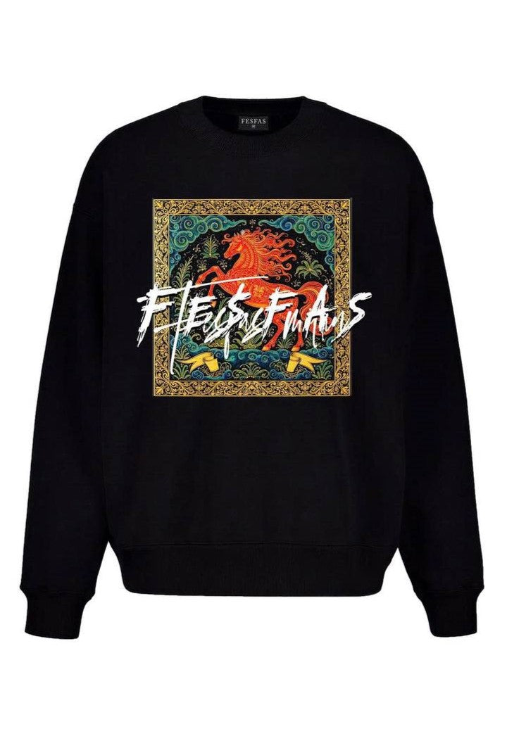 FesFas horse-print Sweatshirt | Black | Men