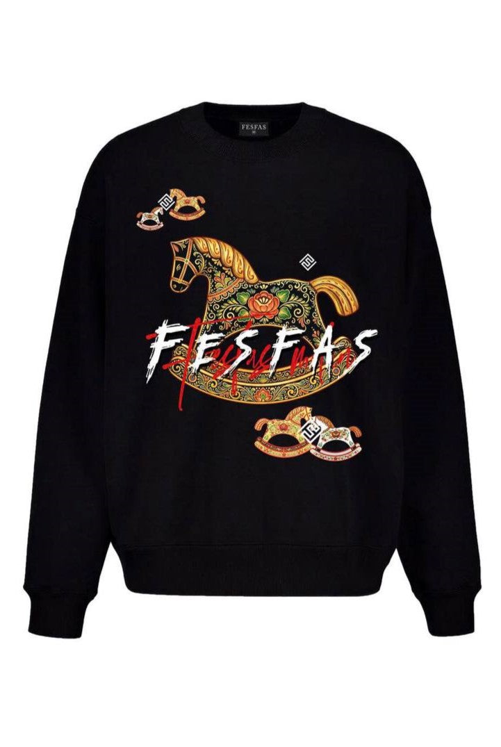FesFas horse-print Sweatshirt | Black | Men