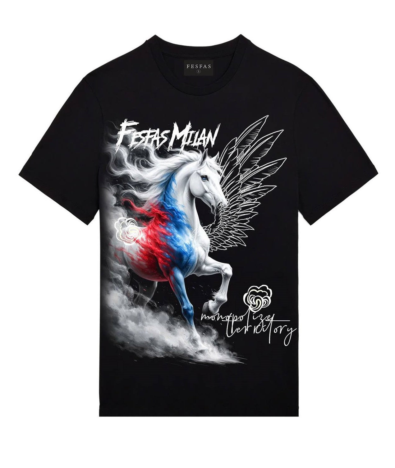 FesFas horse-print | Áo Thun | Nam | Màu Đen