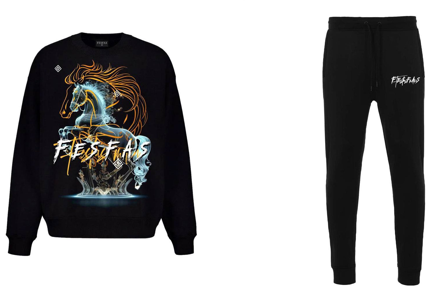 FesFas horse-print Sweatshirt Set | Black | Men