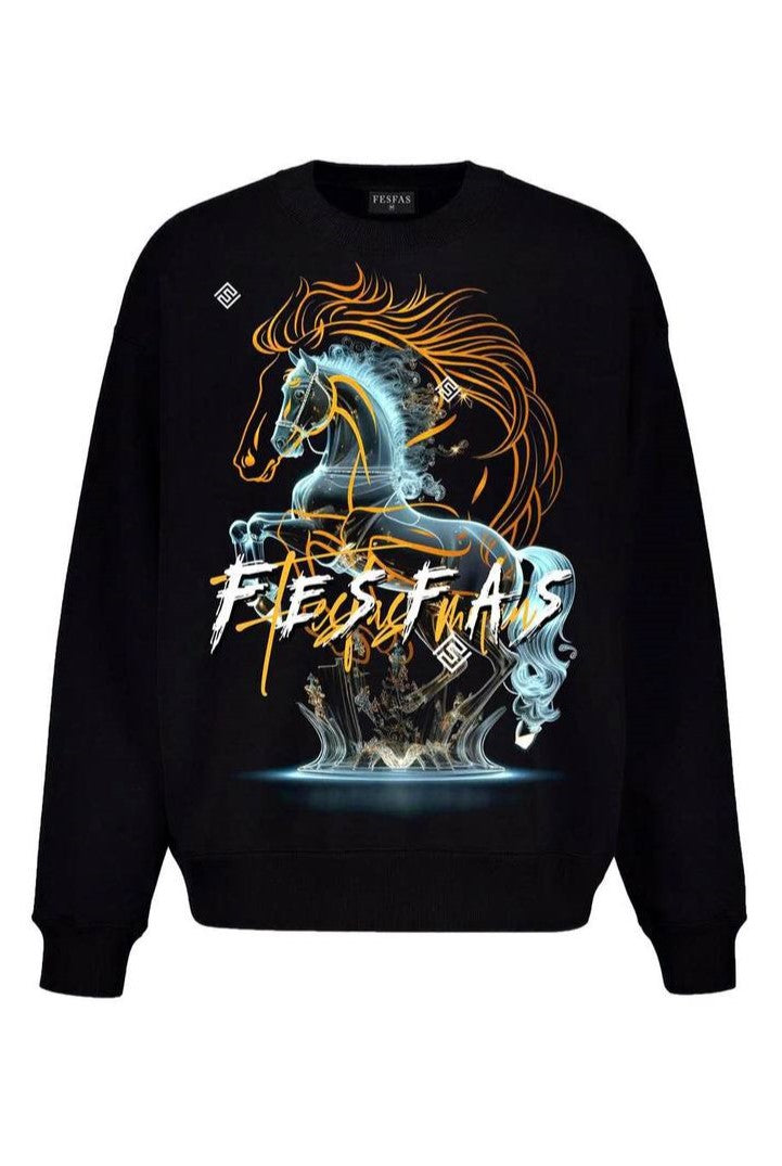 FesFas horse-print Sweatshirt | Black | Men