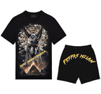 Bộ áo thun và quần short FesFas in hình anubis