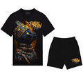 Bộ áo thun và quần short FesFas in hình native mèo