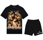 FesFas angels-print | Bộ T-Shirt | Nam | Màu Đen