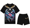 Bộ áo thun và quần short FesFas in hình đôi cánh thiên thần