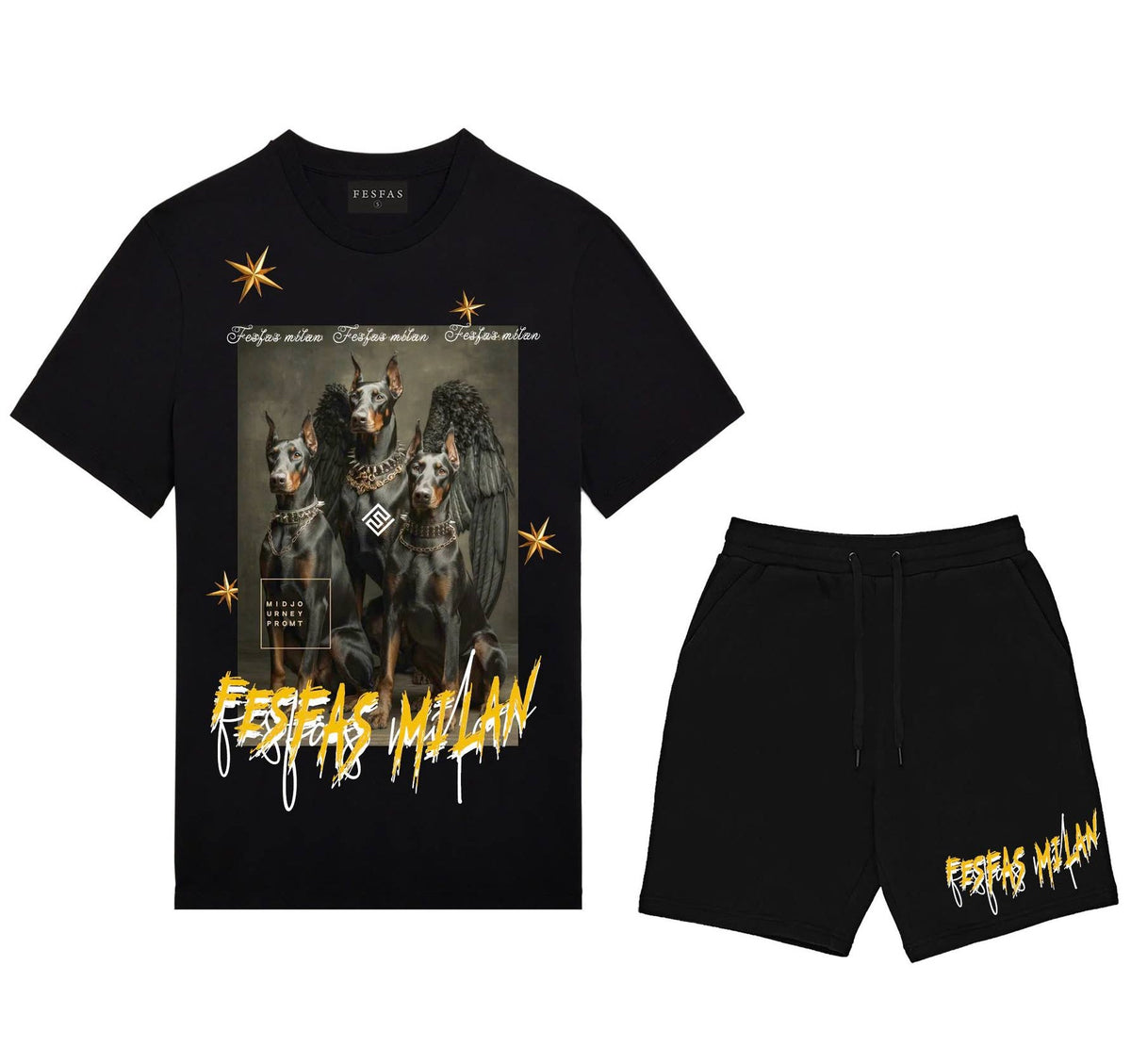 FesFas survival battles-print | Bộ T-Shirt | Nam | Màu Đen