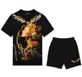 FesFas blooming flowers-print | Bộ T-Shirt | Nam | Màu Đen