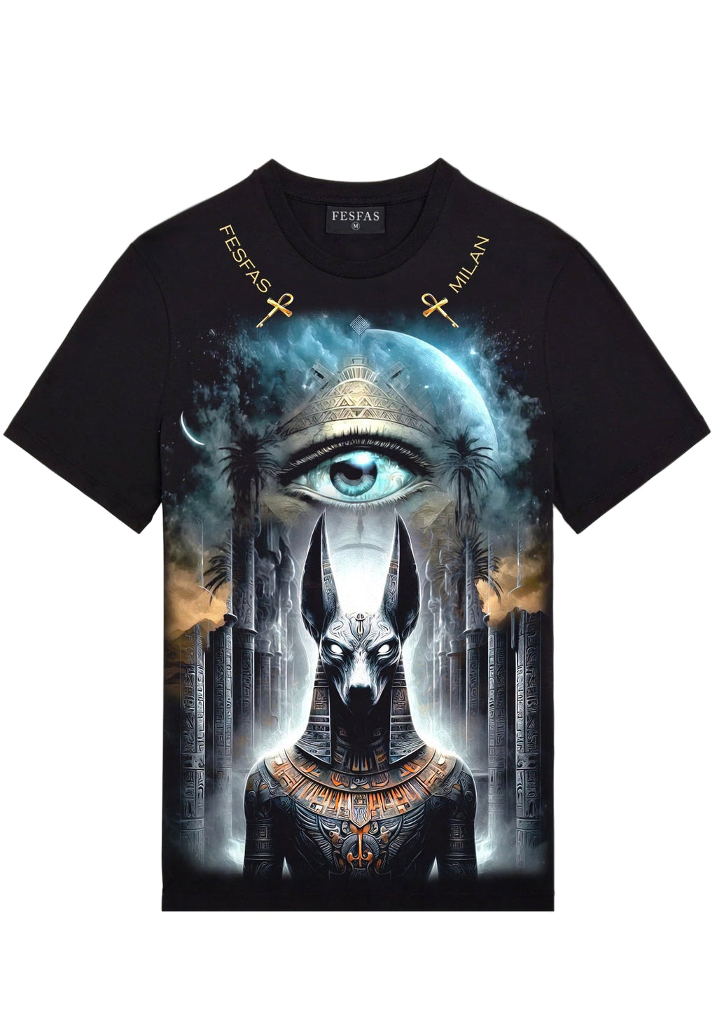 Áo thun FesFas in hình anubis