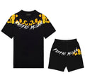 Bộ áo thun và quần short FesFas in hình lá bạch quả