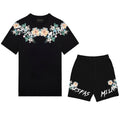 Bộ áo thun và quần short FesFas in hình hoa
