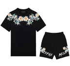 Bộ áo thun và quần short FesFas in hình hoa