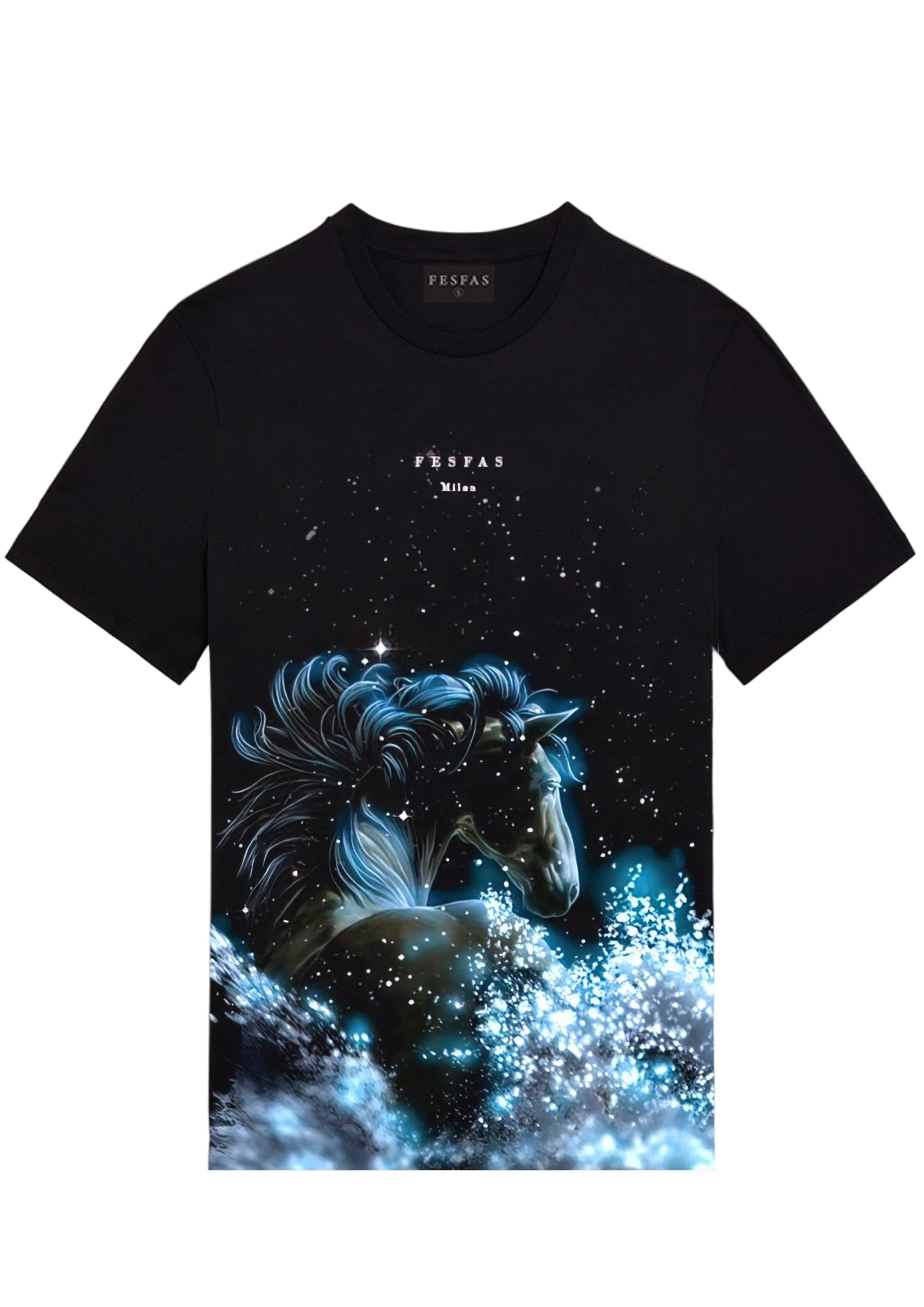 FesFas horse-print | Áo Thun | Nam | Màu Đen