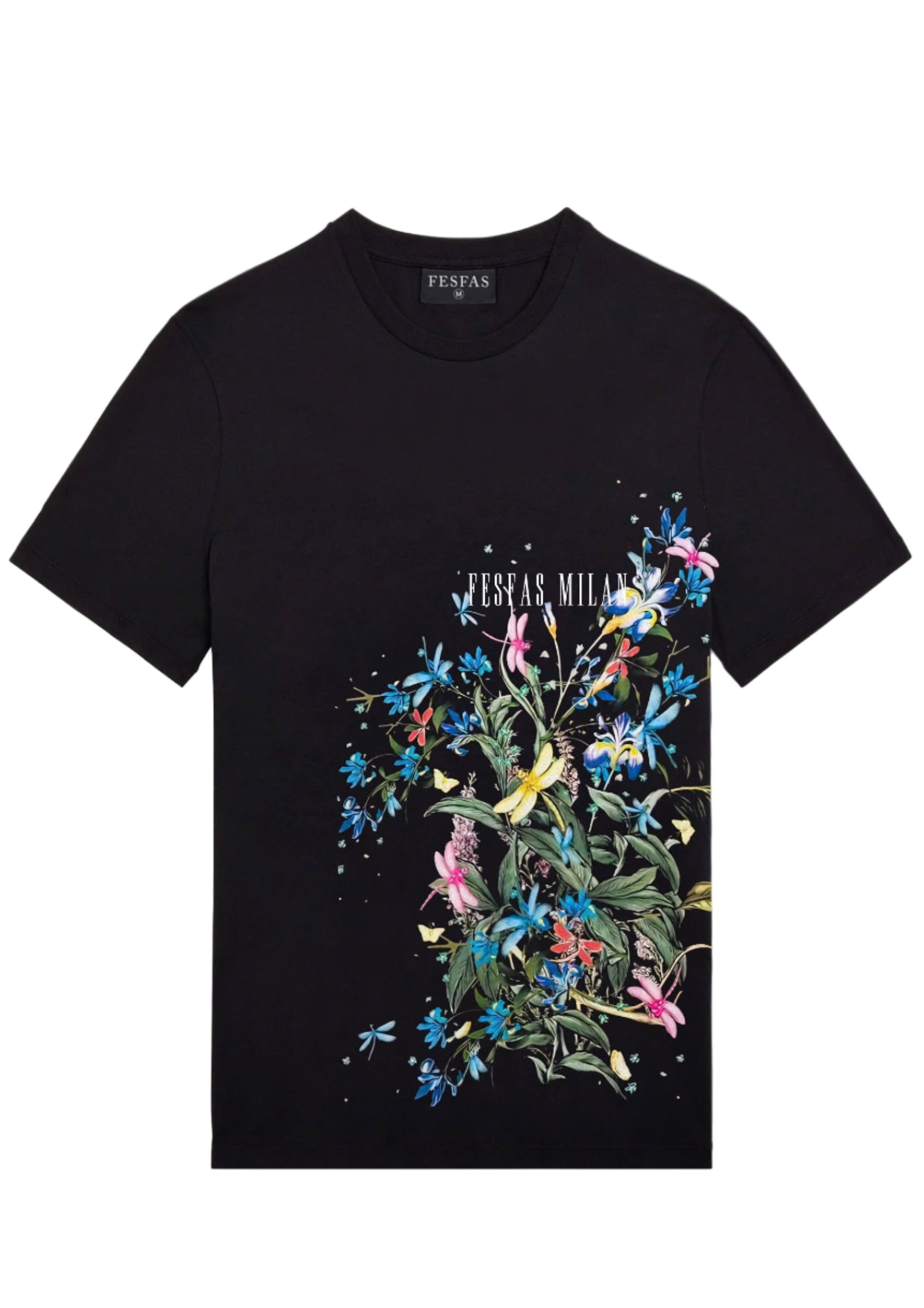 FesFas flowers-print | Áo Thun | Nam | Màu Đen