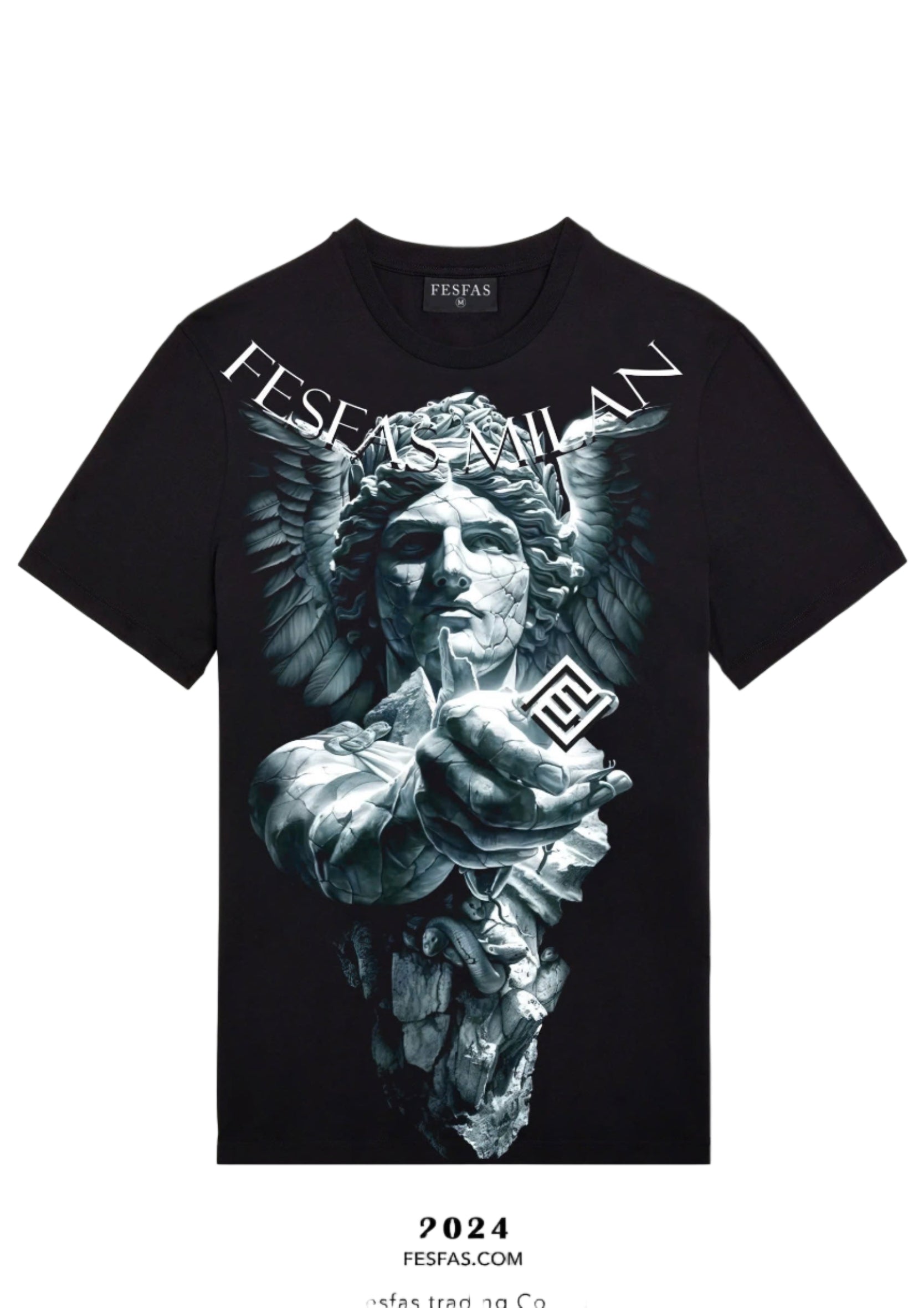 FesFas angel-print | Áo Thun | Nam | Màu Đen