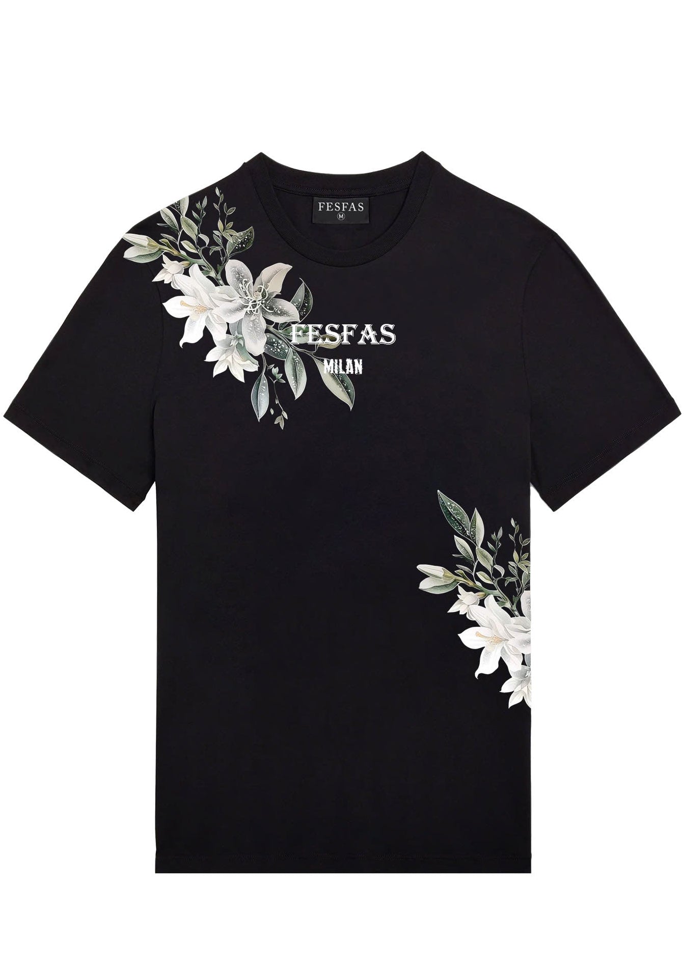 FesFas lily-print | Áo Thun | Nam | Màu Đen