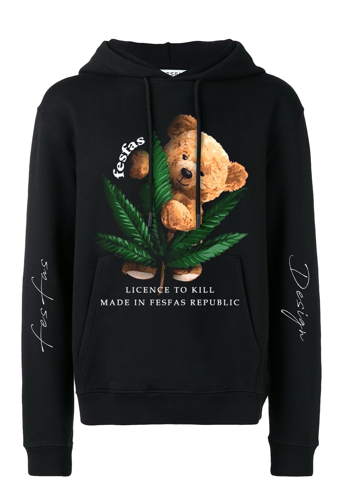 Áo hoodie FesFas in hình gấu bông cá tính