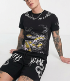 Bộ áo thun và quần short FesFas in hình trăn anaconda