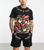 Bộ áo thun và quần short FesFas in hình thiên nhiên