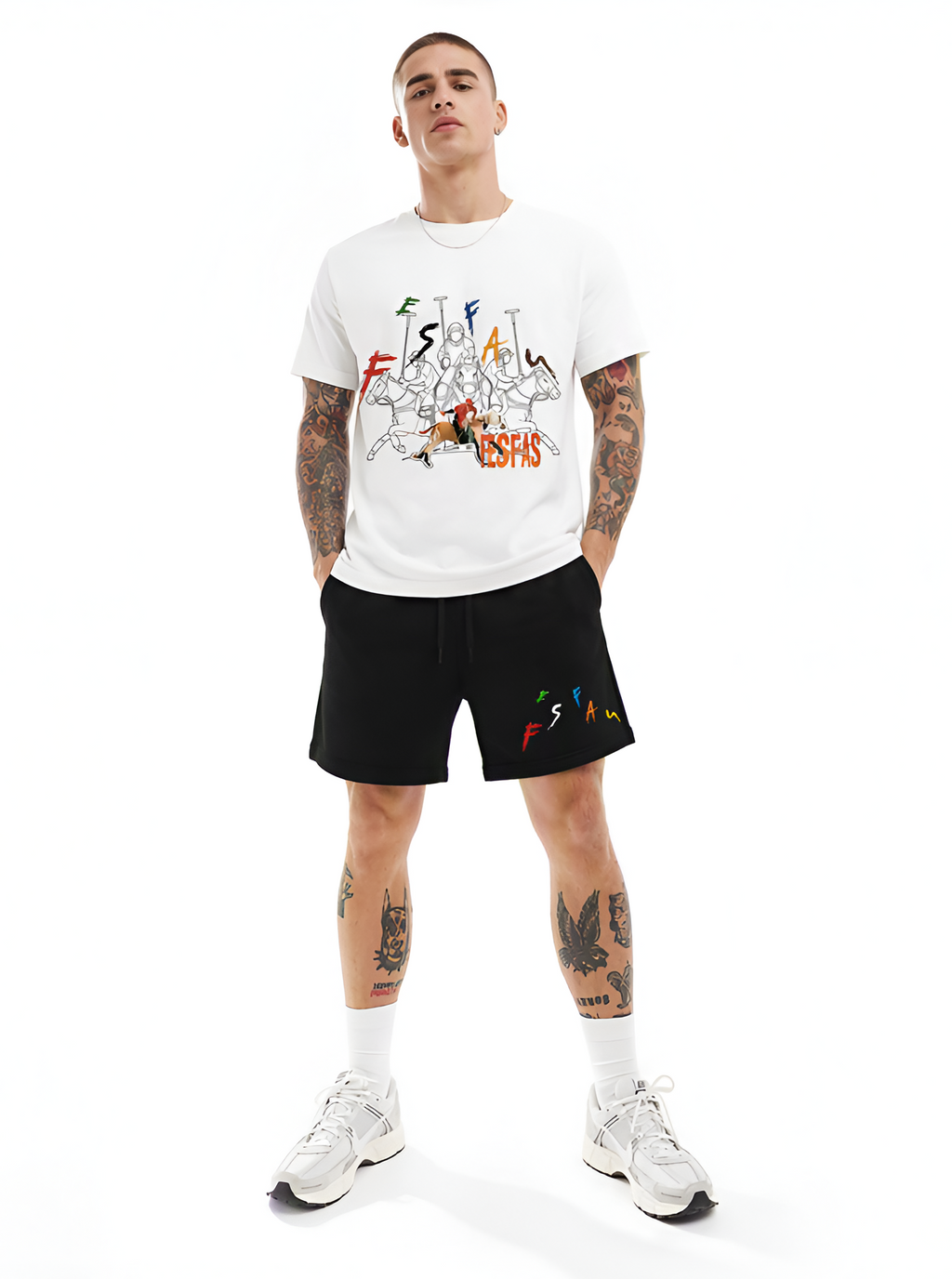 Bộ áo thun FesFas họa tiết thể thao polo