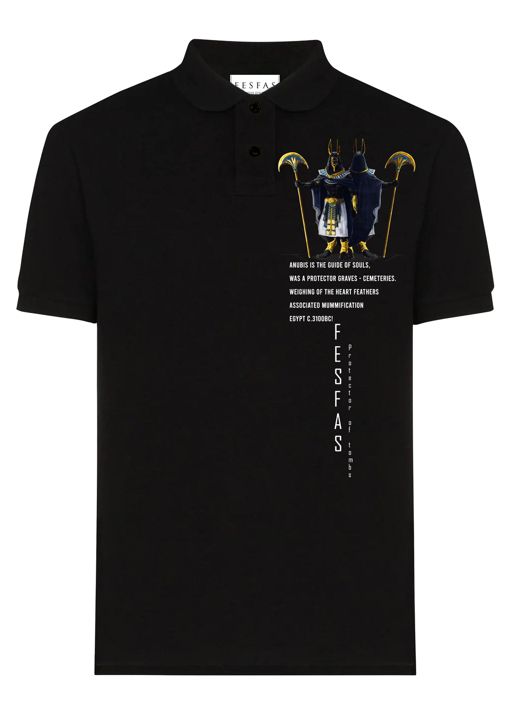 Áo polo FesFas in hình anubis