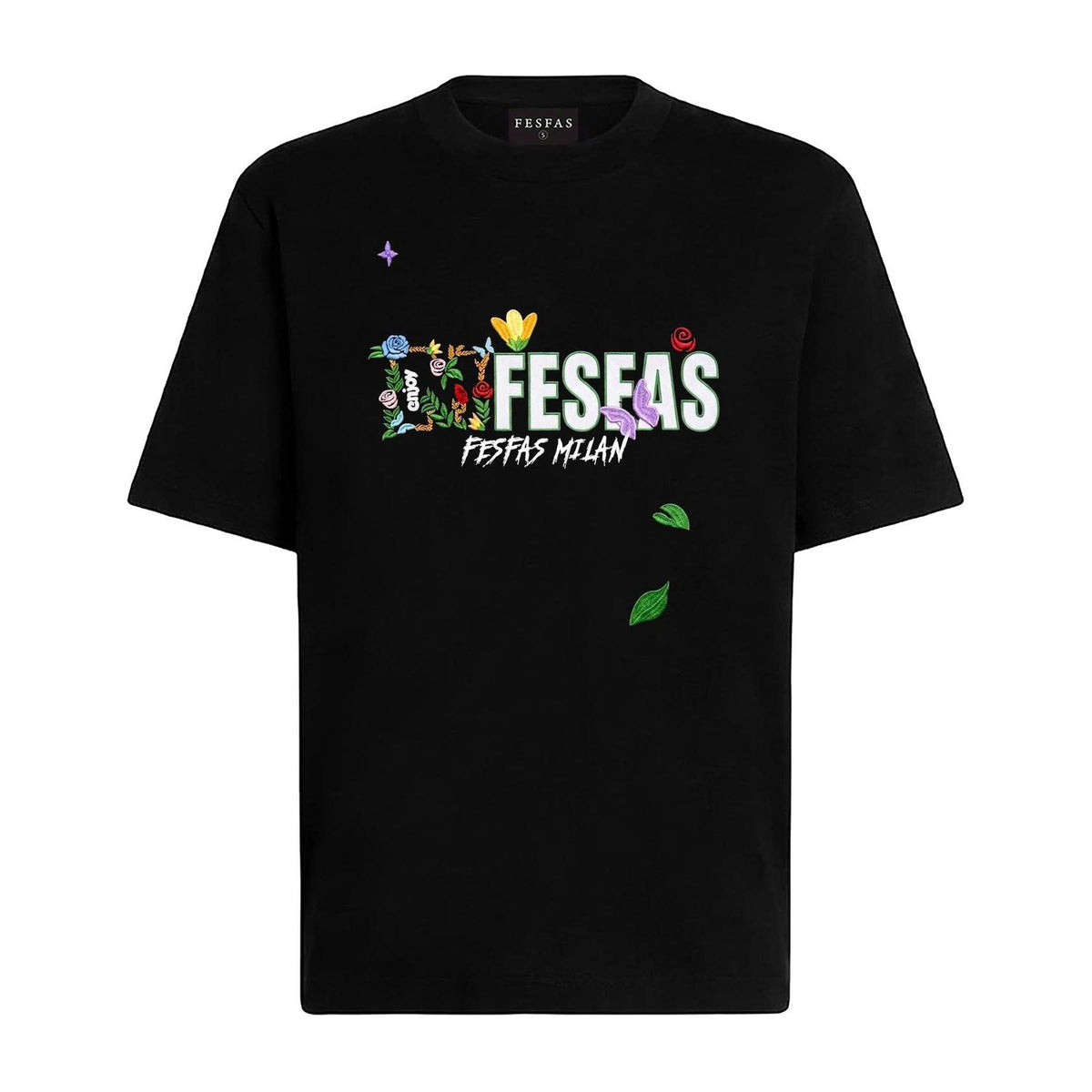 Áo Thun FesFas Họa Tiết Logo Hoa Lá