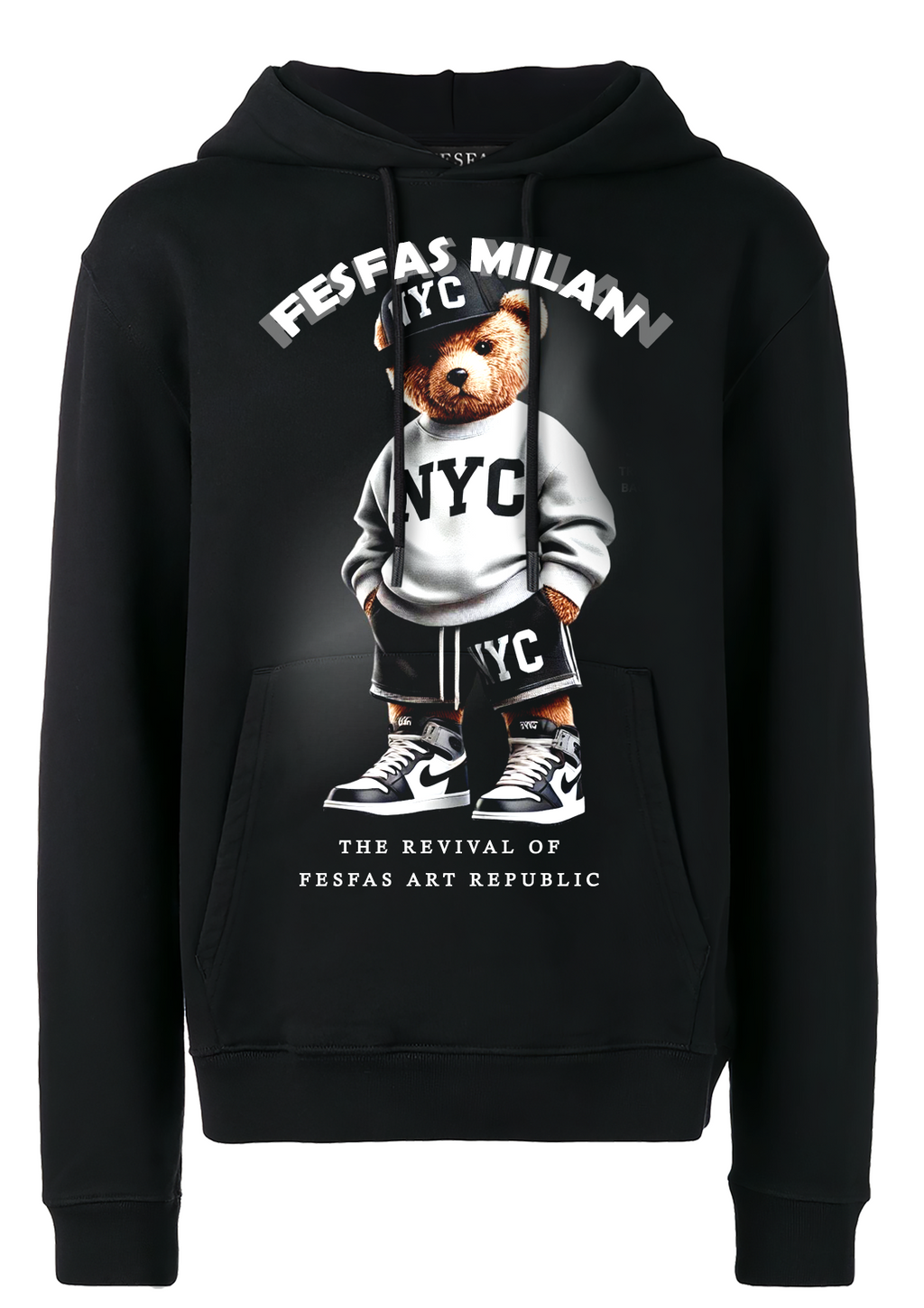 Bộ hoodie FesFas in hình gấu